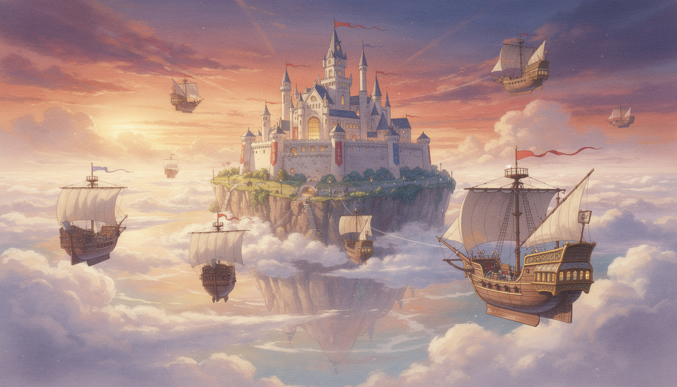 Beautiful anime fantasy art generated without Discord 16:9 widescreen