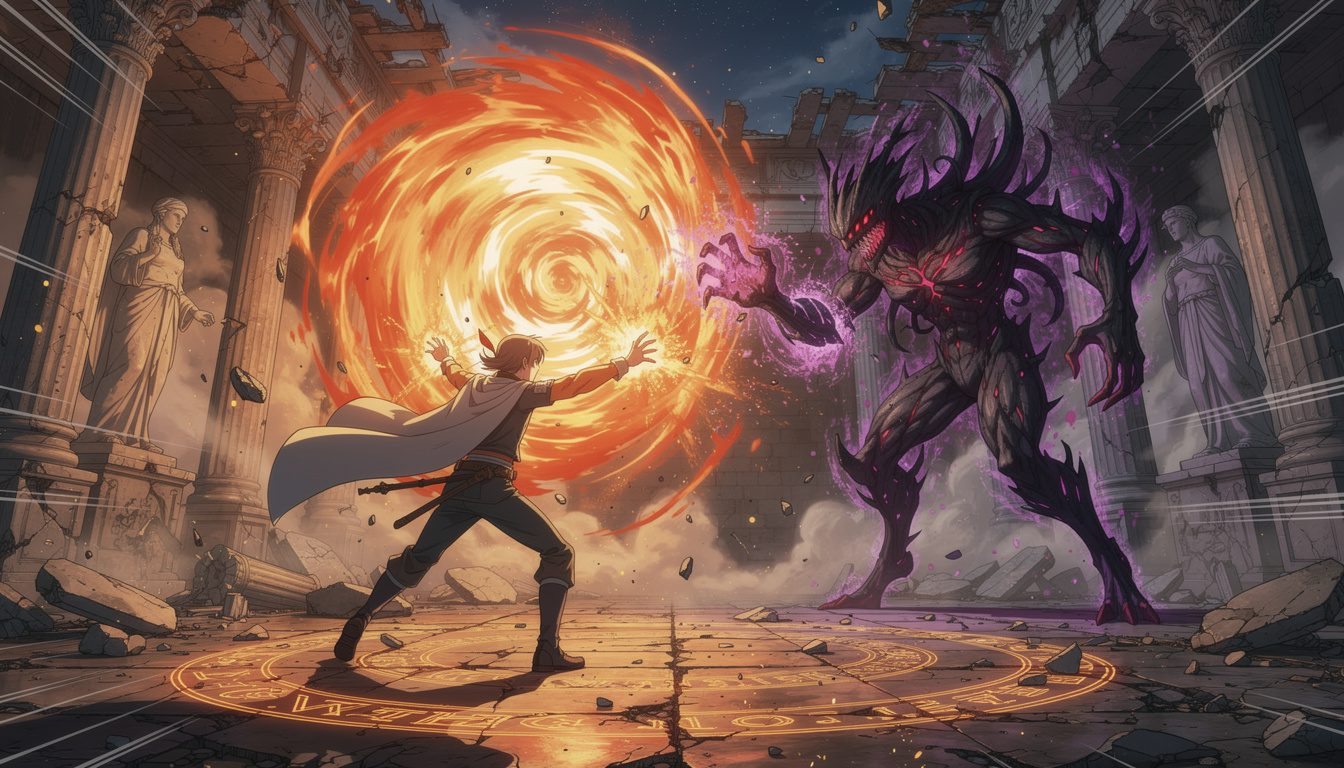 AI image generator no watermark dynamic anime action scene