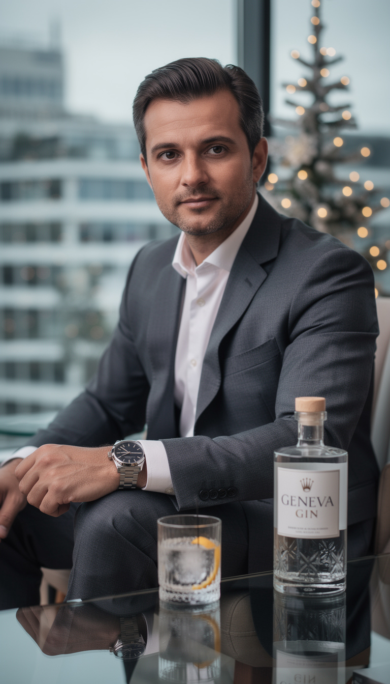 Confident Swiss business executive representing global tech investors seeking B2B enterprise AI solutions.