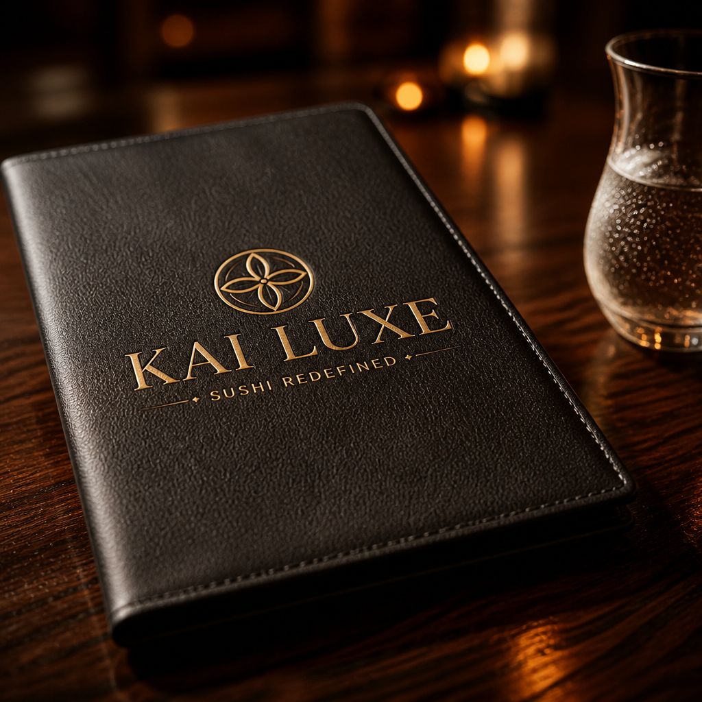 Kai Luxe menu generated in Product Studio style