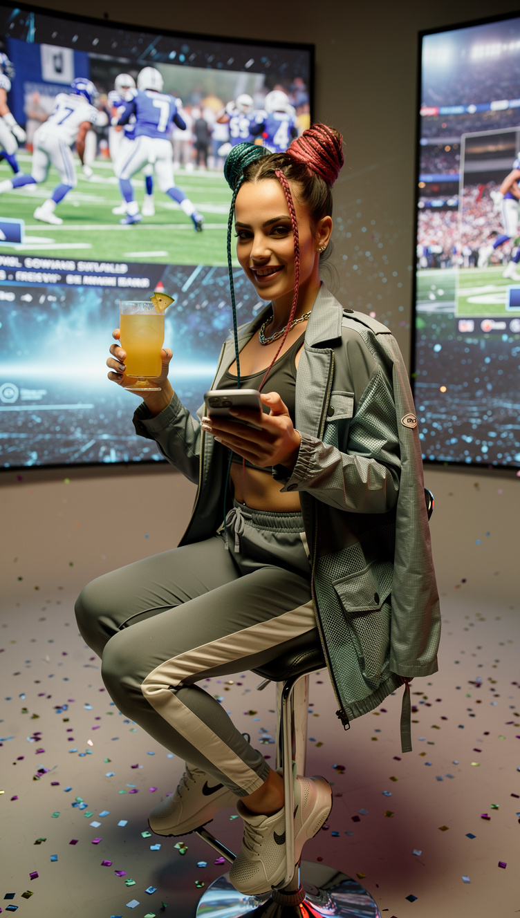 Consistent AI character generation at a sports stadium environment