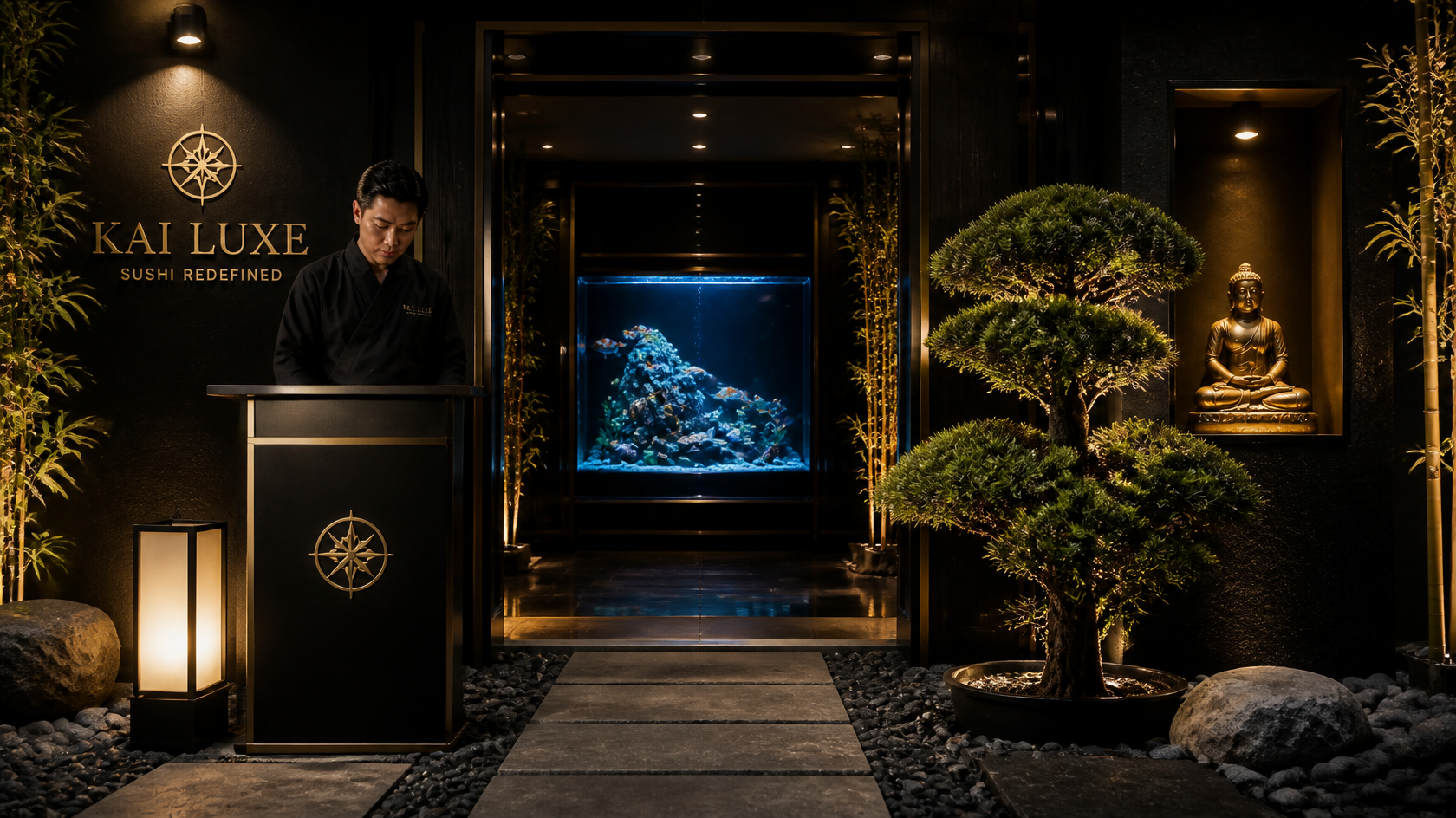 Kai Luxe restaurant entrance generated by Veeb Vision